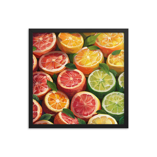 "Glistering Citrus" - Framed Poster